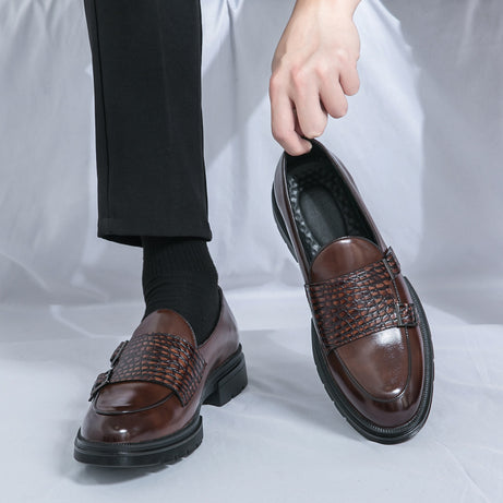 Men's Retro Casual Double Tower Buckle Shoes