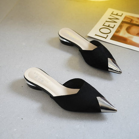 Women's Pointed Toe Slippers Thin Heels Sandals