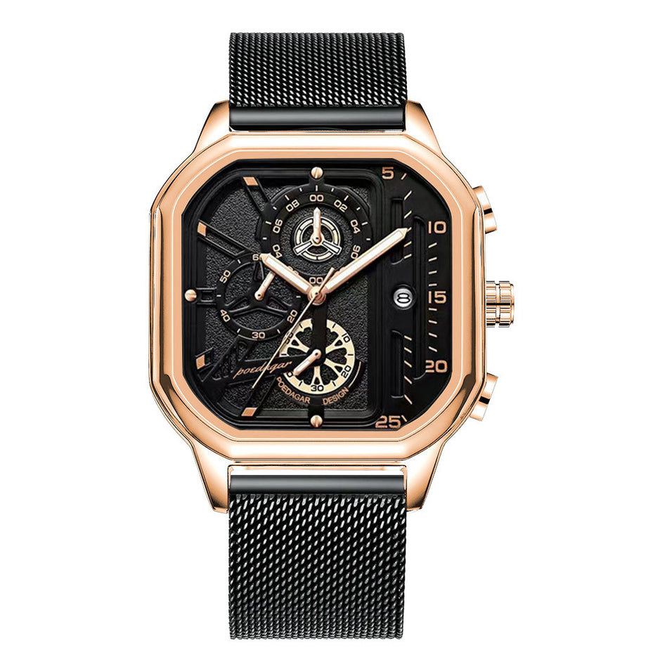 Men's Multi-functional Waterproof Quartz Watch