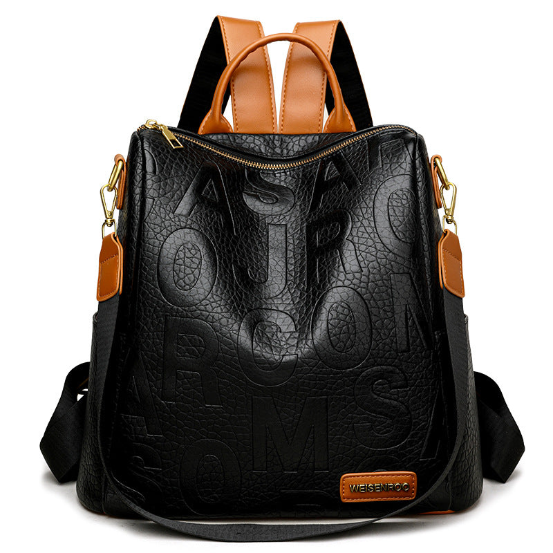 Women's Leather Multi Functional Backpack