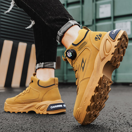 Men's High-Top Fashionable Style Rotating Buckle Shoes