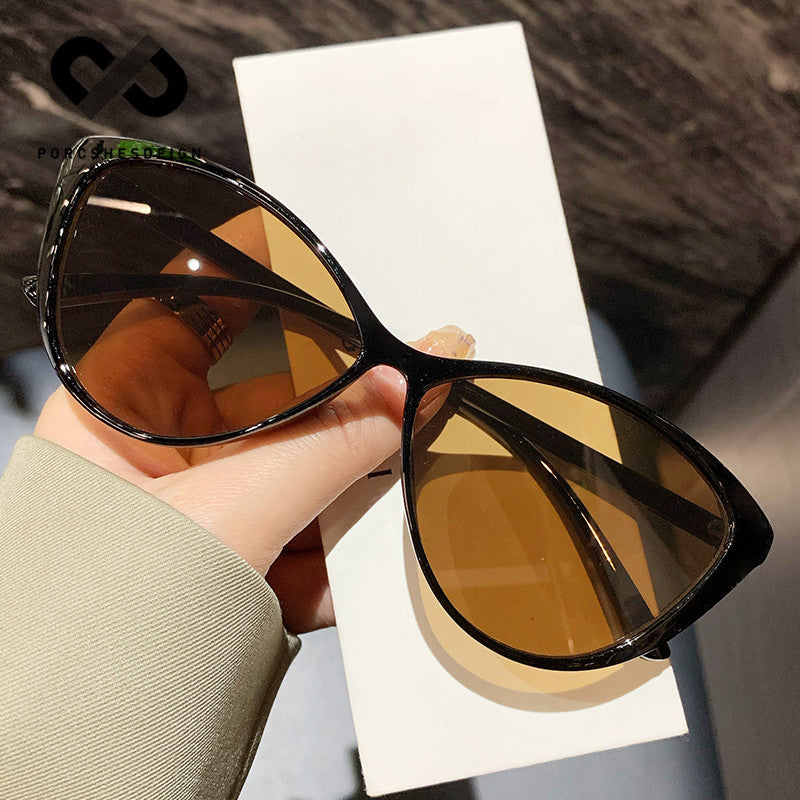 Women's Large Frame Cat Eye Retro Sunglasses