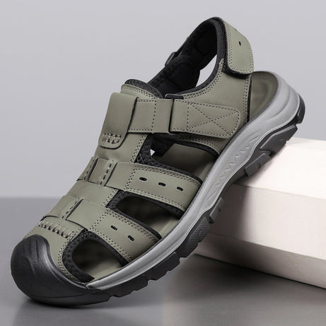 Men's Leather Outer Wear Casual Sandals