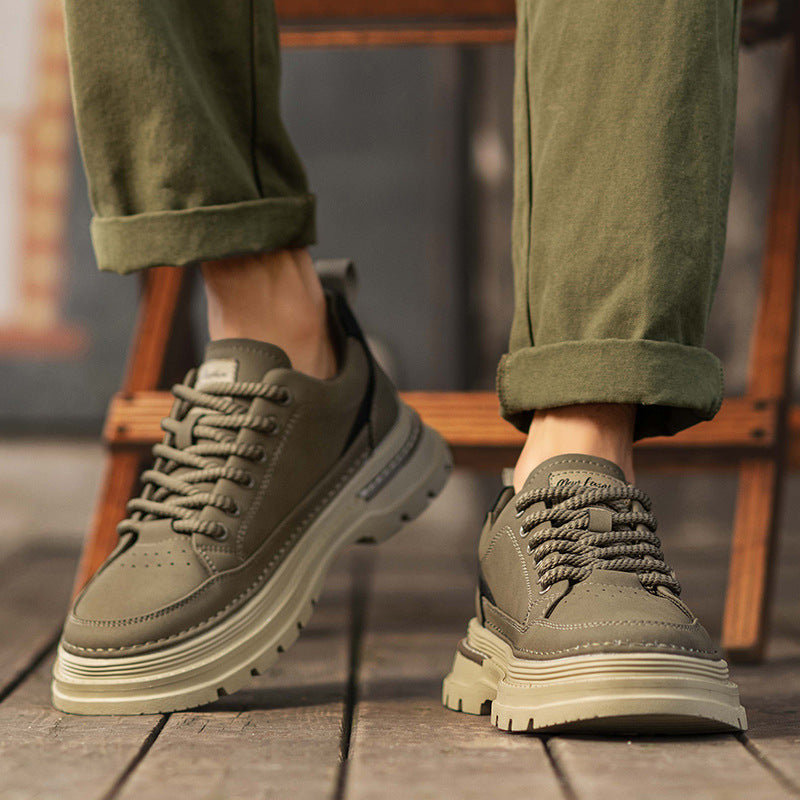 Men's Leather British Style Retro Casual Shoes
