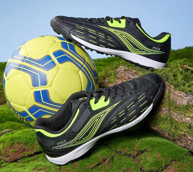 Men's Synthetic Leather Low-Top Football Turf Sports Shoes