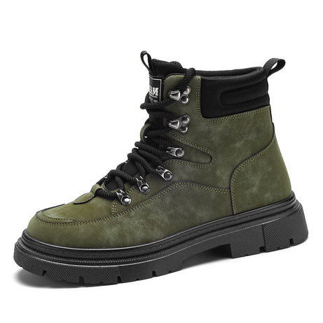 Men's High-top Thick-soled Solid Color Martin Boots