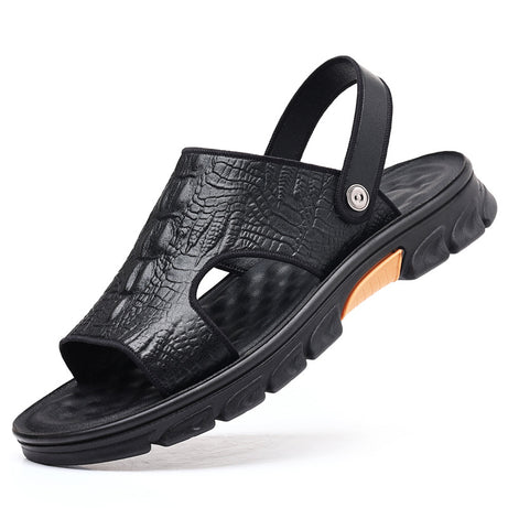 Men's Leather Casual Breathable Sandals