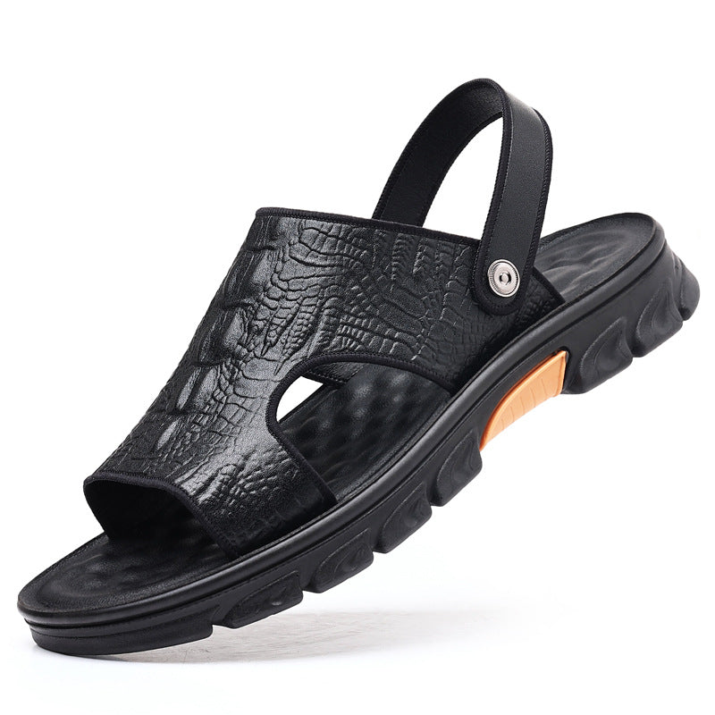 Men's Leather Casual Breathable Sandals