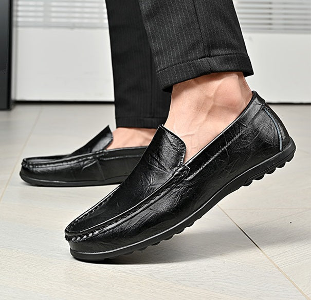Men's Leather Versatile Loafers Casual Shoes