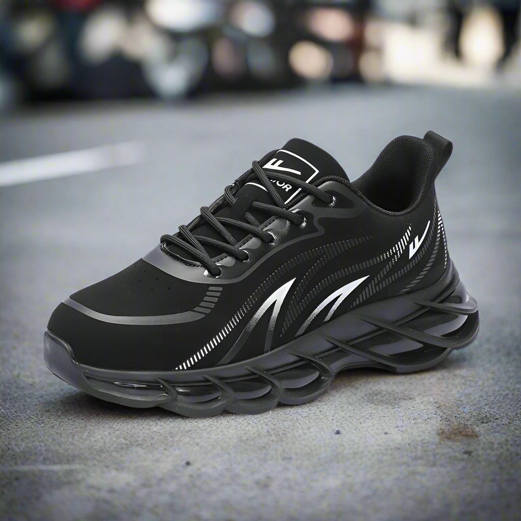 Men's Breathable Trendy Casual Sneakers - Black