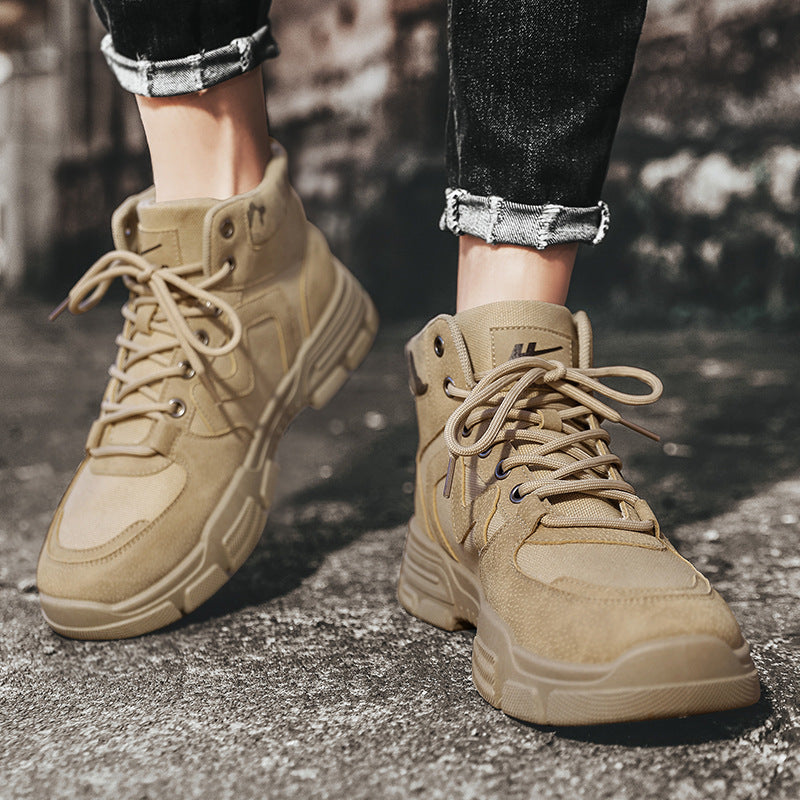 Men's Leather British Style High-Top Martin Boots (In Stock)