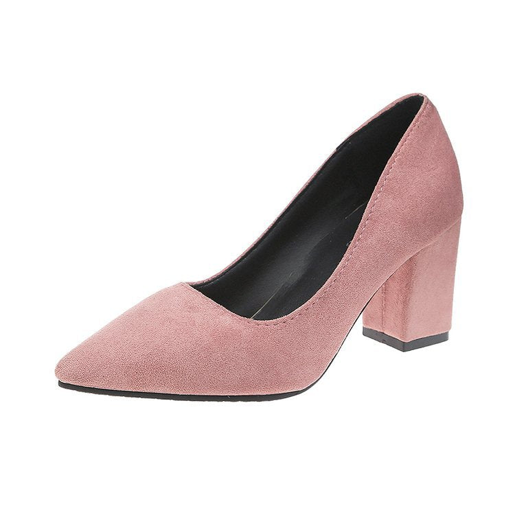 Women's Style Pointed Head Suede Shoes