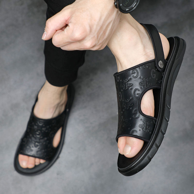 Men's Leather Breathable Casual Sandals