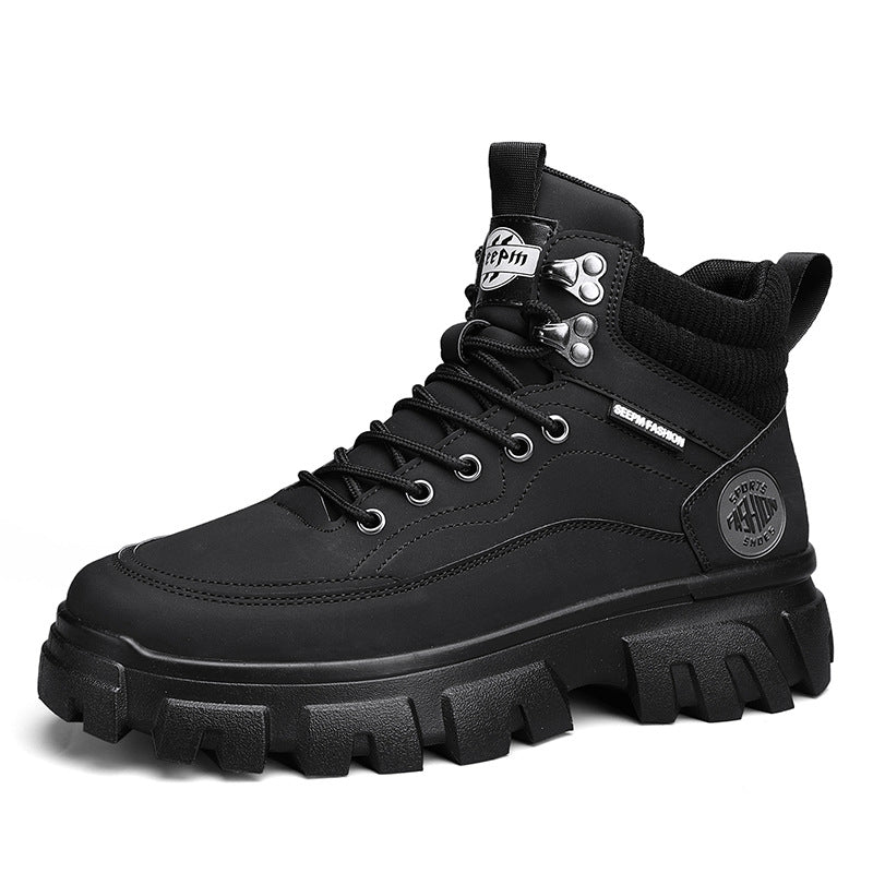 Men's Three-color Fashionable High-top Martin Boots