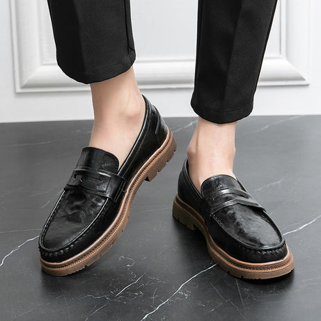 Men's Leather Fashionable Trendy Loafers Shoes