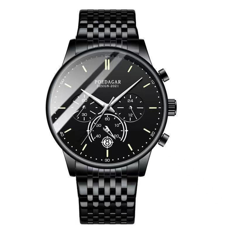 Men's Waterproof Multi-functional Quartz Watch