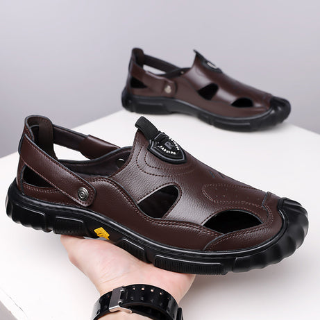 Men's Leather Breathable Casual Sandals