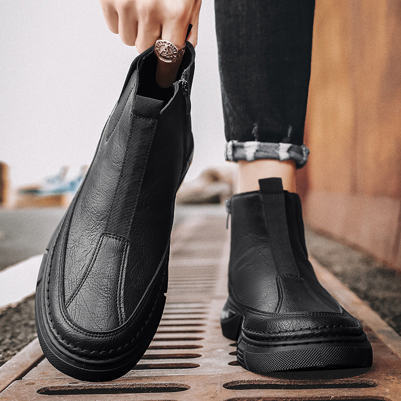 Men's Leather Martin Boots Fashion Retro Style Shoes