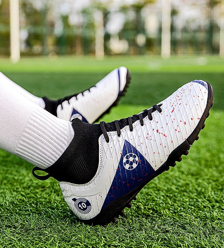 Men's Football High-Top Breathable Broken Nails Shoes