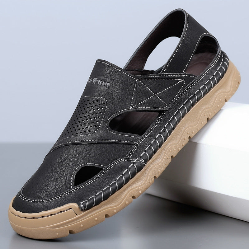 Men's Leather Summer Leisure Casual Sandals