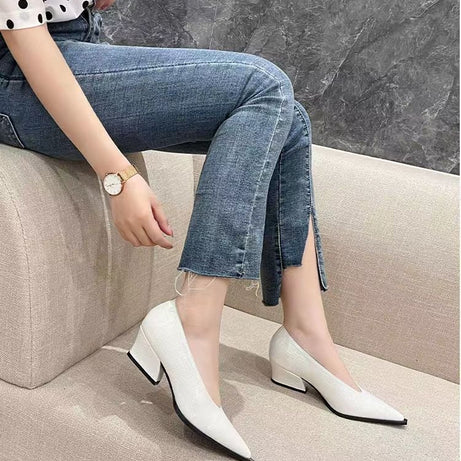 Women's Fashion Solid Office Heels Shoes