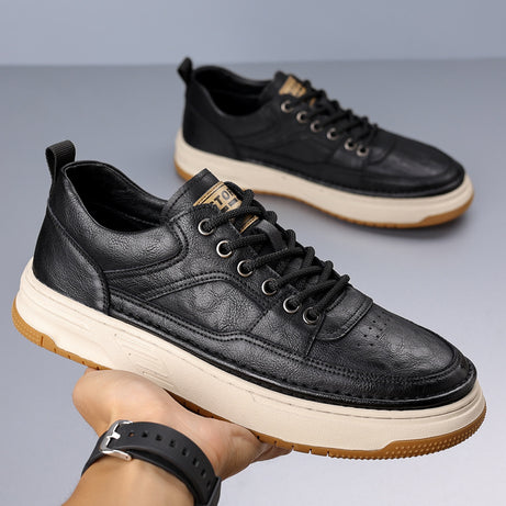 Men's Leather Low-Top British Style Casual Shoes