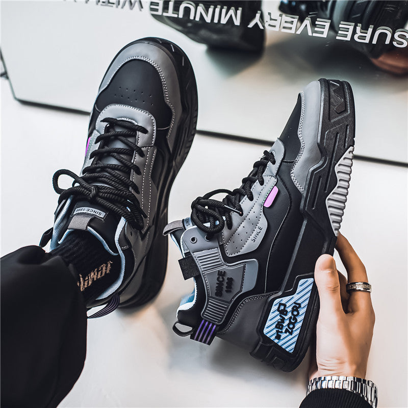 Men's Leather Thick-Soled Casual Shoes