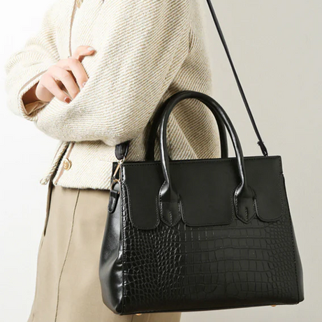 Women's Leather Shoulder Handbag Set