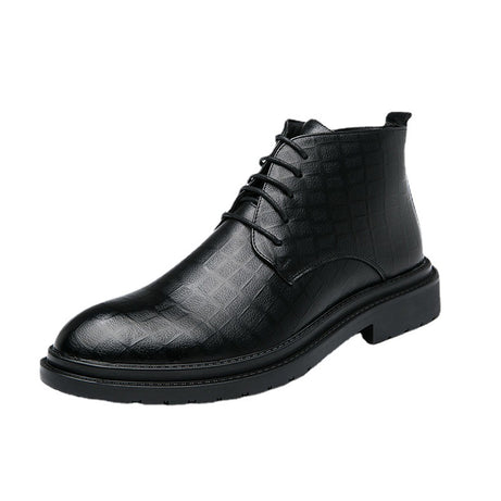 Men's Fashion Trend High-Top Leather Shoes