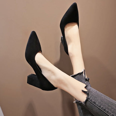 Women's Style Pointed Head Suede Shoes