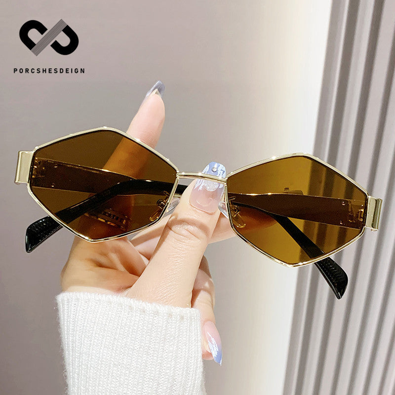 Men's Personalized Polygonal Hip Hop Retro Small Sunglasses