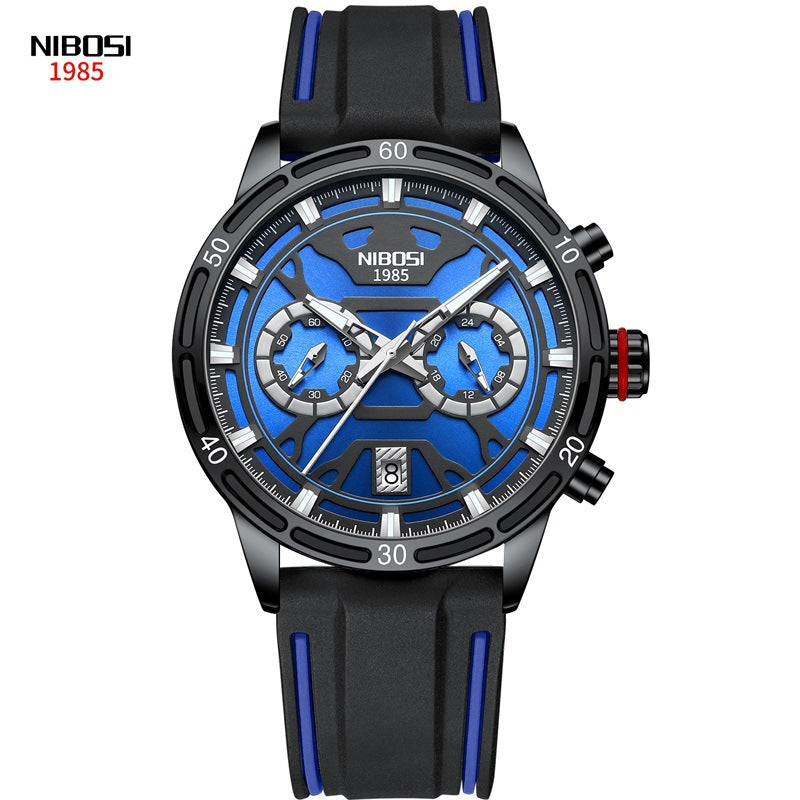 Men's Butterfly Double Snap Buckle   Watch
