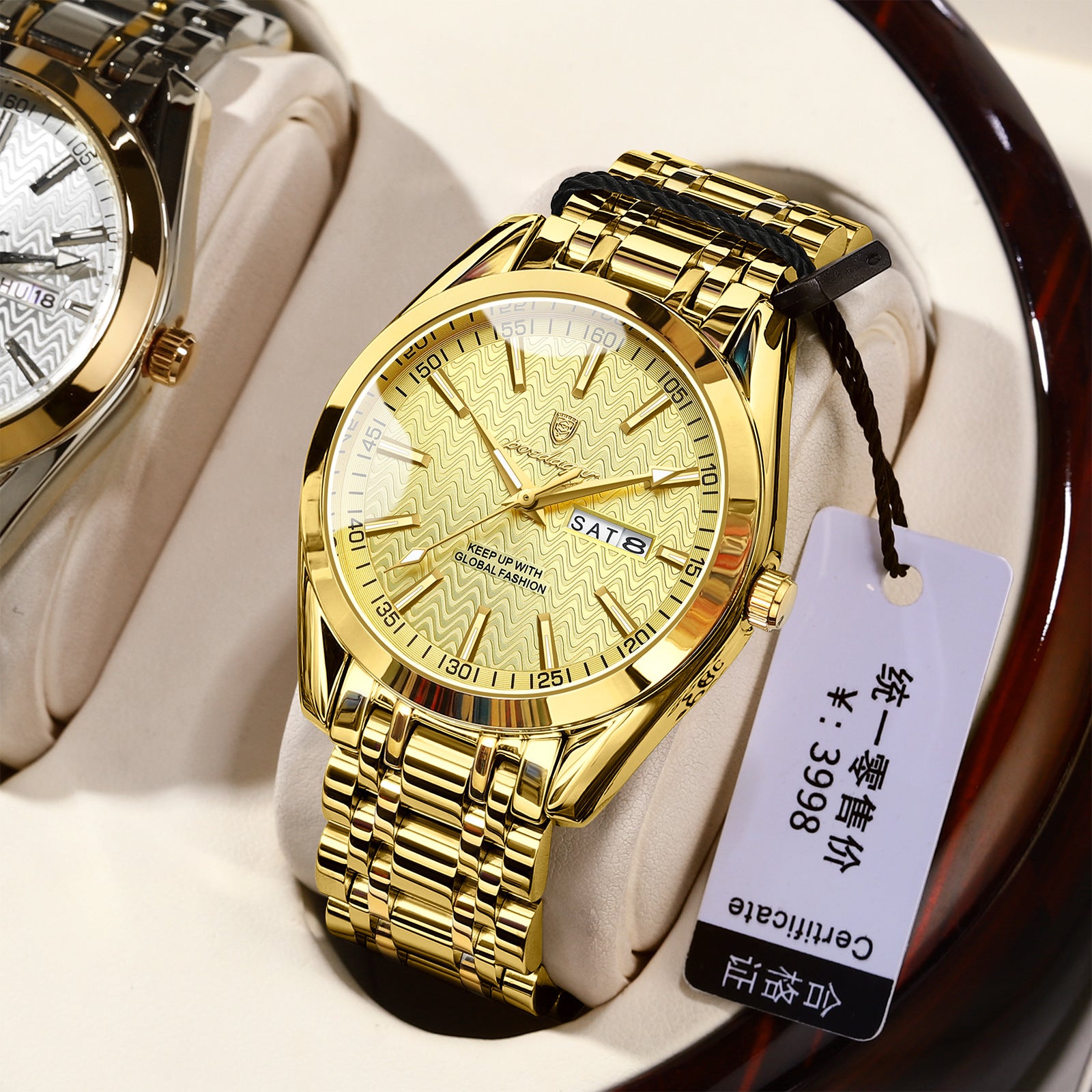 Men's Waterproof Dual Calendar Watch