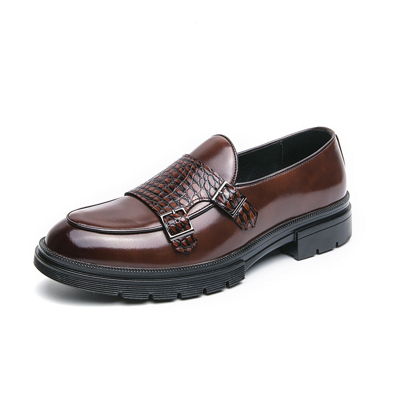 Men's Retro Casual Double Tower Buckle Shoes