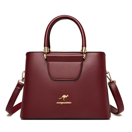 Women's Leather Temperament Shoulder HandBag