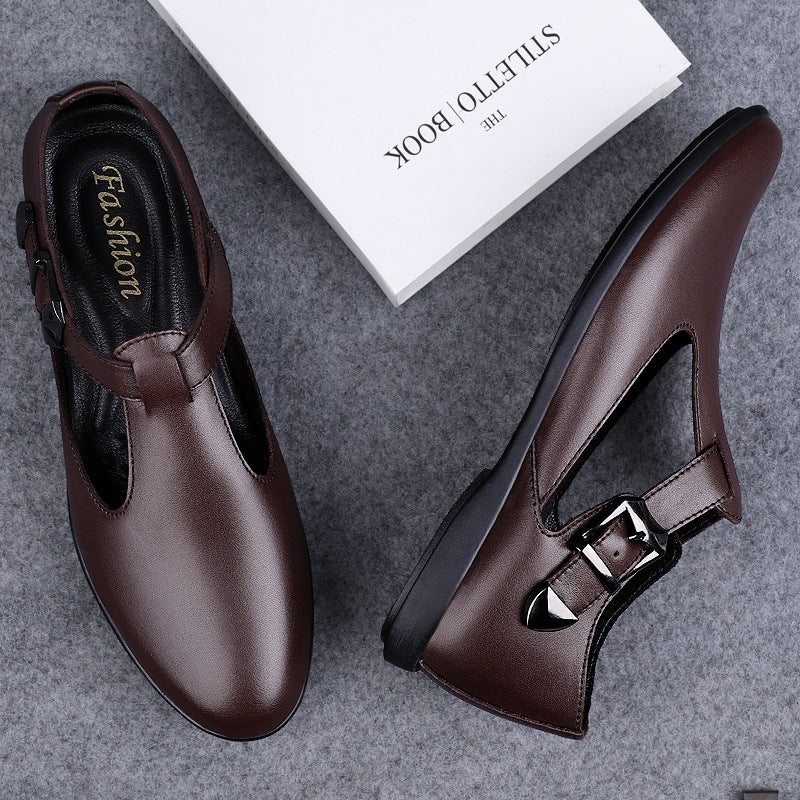 Men's Genuine Leather Casual Sandal Shoes