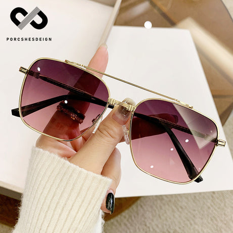 Women's Metal Thin UV Protection Sunglasses
