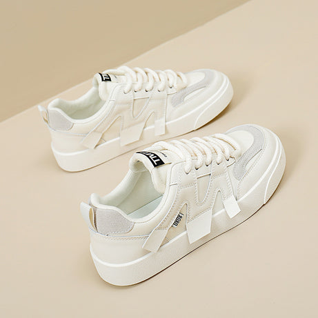 Women's Leather Breathable Versatile Sneakers