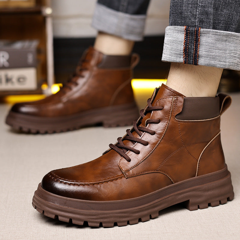 Men's Leather Martin Boots Casual Shoes