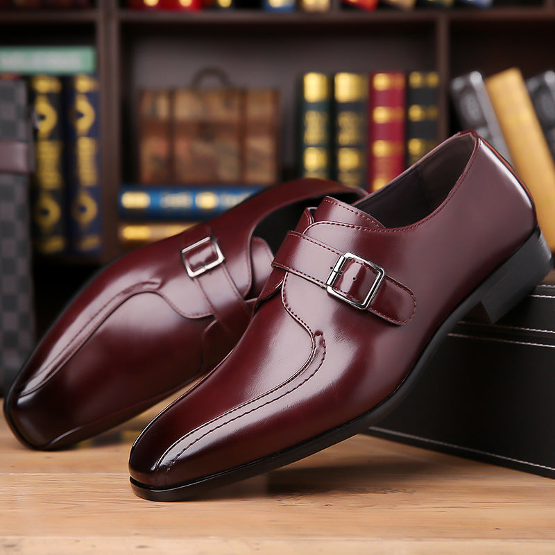 Men's Leather Fashion Pointed British Style Casual Shoes