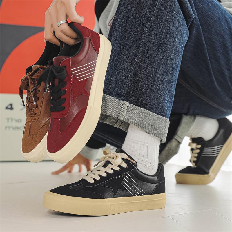 Men's Fashion Leather Vulcanized Casual Shoes
