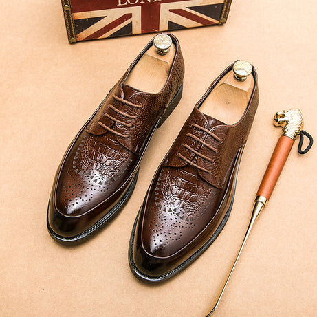 Men's Fashion Trend Brock Engraving Shoes