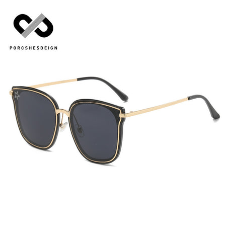 Women's Metal Retro Square Sunshade Anti-ultraviolet glasses