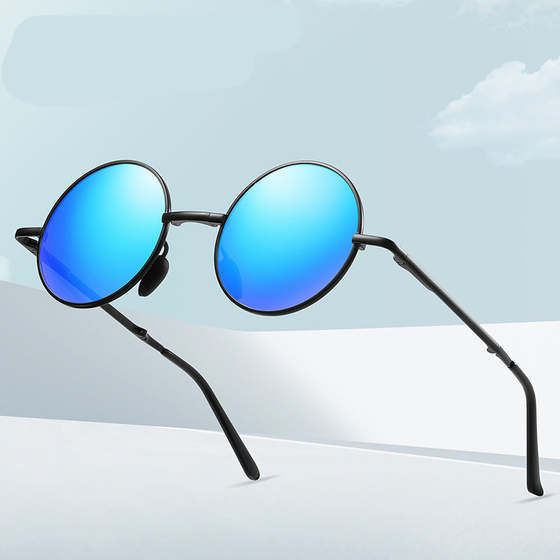 Men's Foldable Round Frame Sunglasses