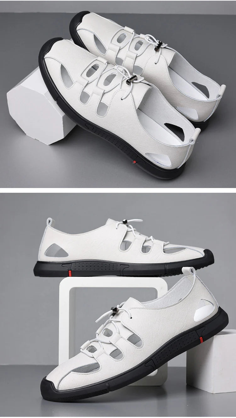 Men's Leather Breathable Flat Sandals