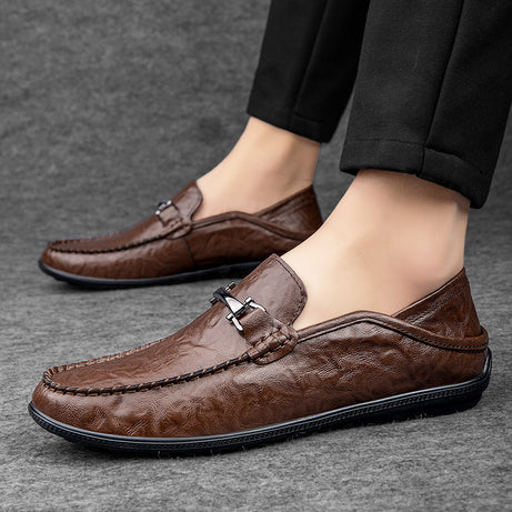 Men's British Style Genuine Leather Casual Shoes (In Stock)
