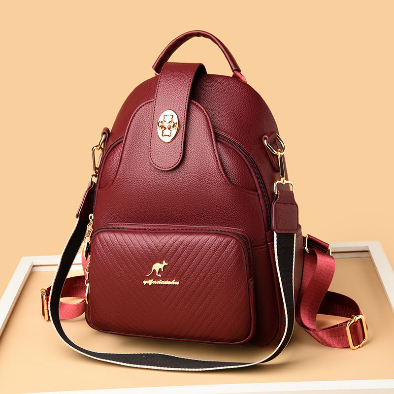 Women's Leather Versatile Stylish Backpack