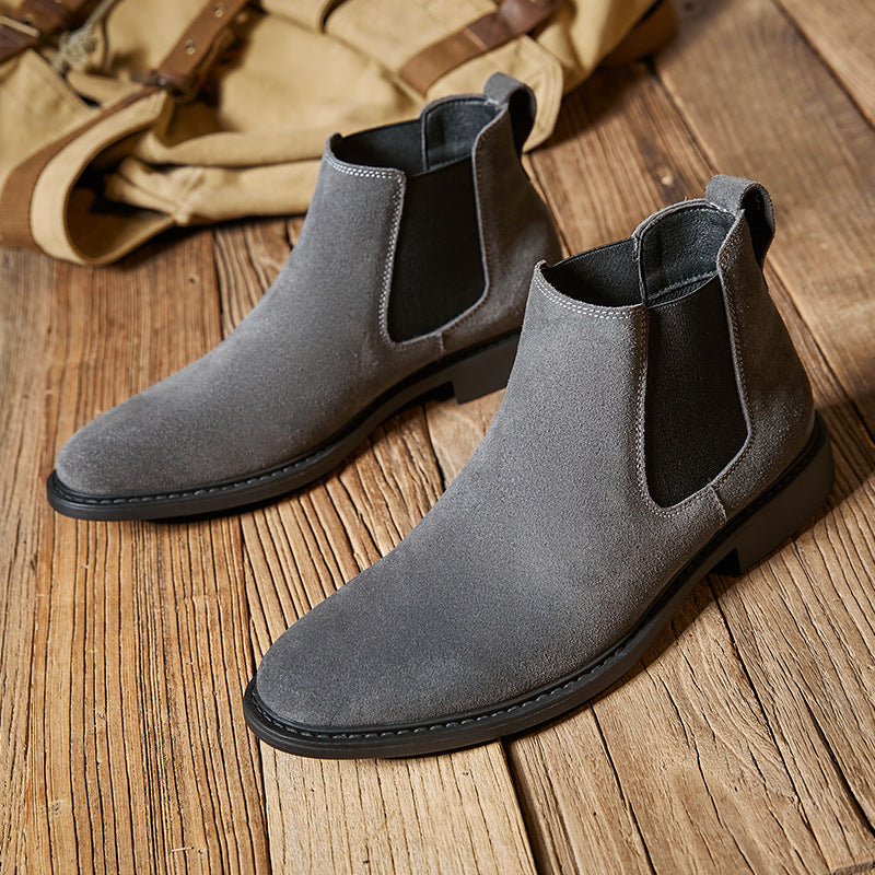Men's Leather British Style Casual Chelsea Boots (In Stock)