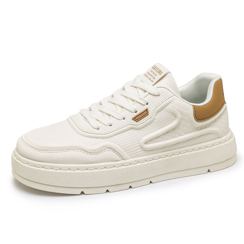 Men's Leather Fashion Low-Top Flat Sneakers