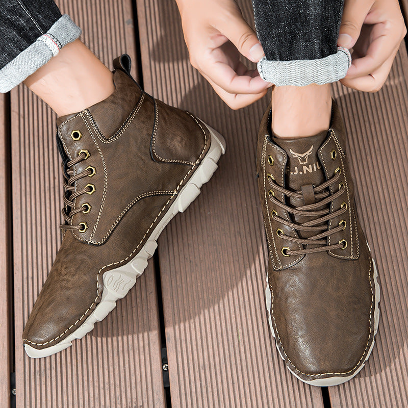 Men's Fashion Leather Casual Martin Boots